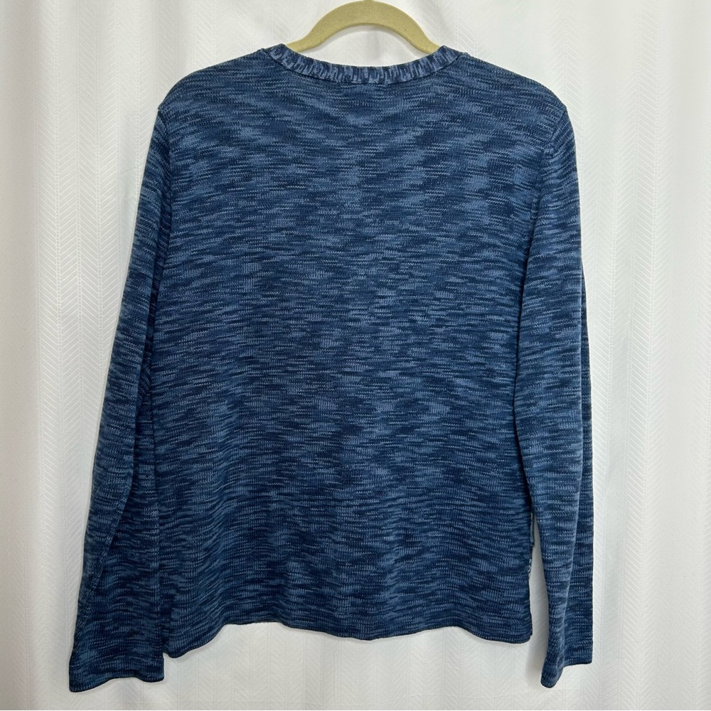 Orvis Blue Patchwork Button Cardigan - image 5